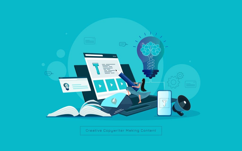 Content Marketing Concept Vector Illustration for Website Banner, Advertisement and Marketing Material, Online Advertising, Business Presentation etc. stock illustration